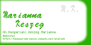 marianna keszeg business card